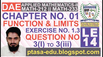 dae math 212 2nd year chapter no 1 exercise no 1.3 question no 3