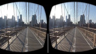 180 3D VR video of The Brooklyn Bridge