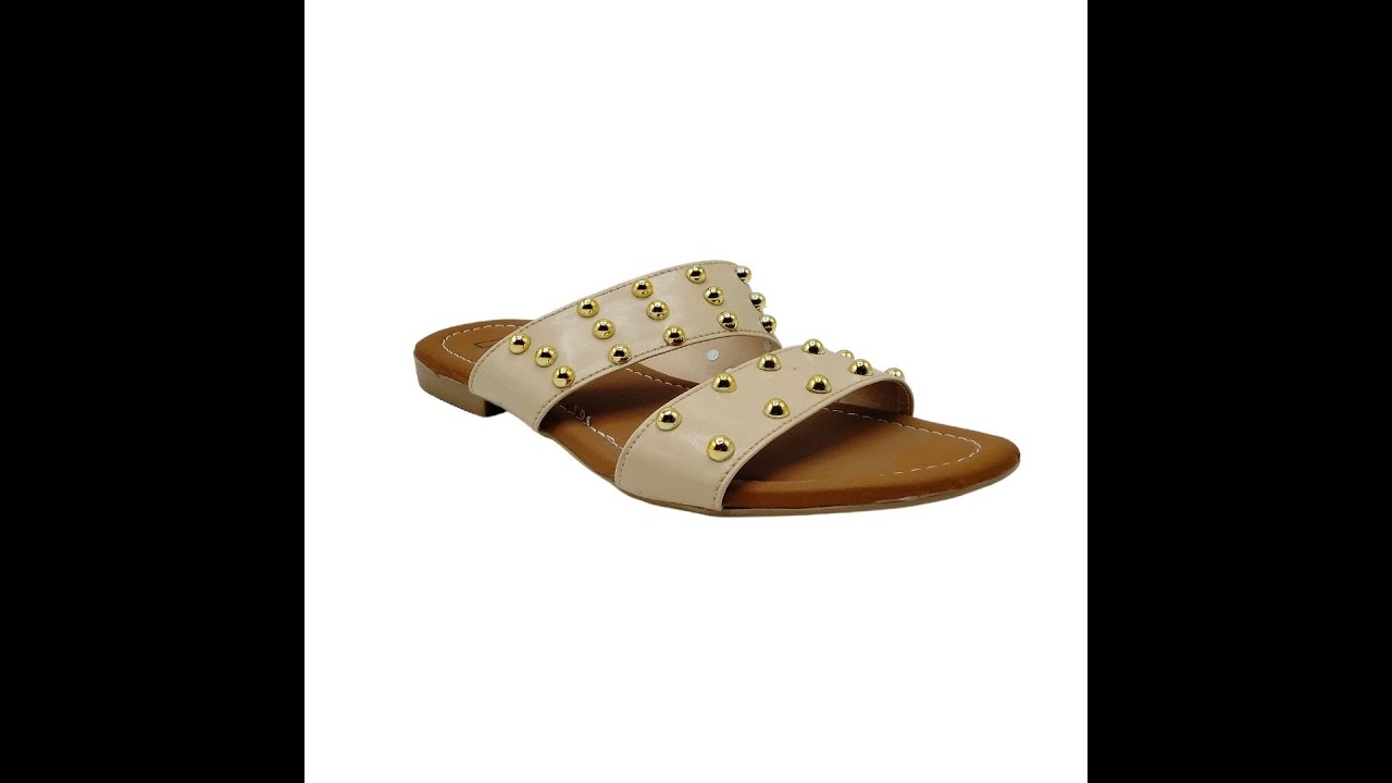 Women Cream Flat Shoes SH0164 YouTube