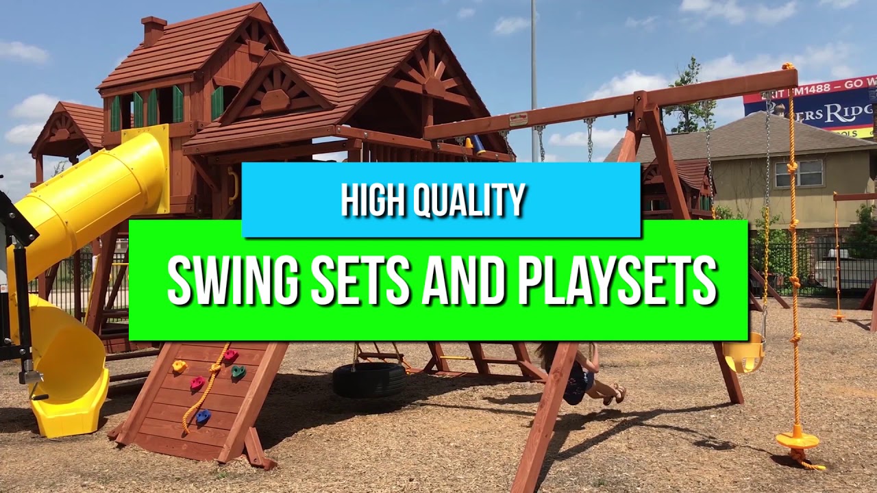 Wooden Swing Sets Grapevine Texas Swing Set Forts Grapevine YouTube