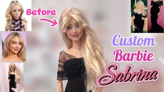 Custom Barbie Doll Makeover! Quick Barbie Transformation Makeover | Sabrina Carpenter doll