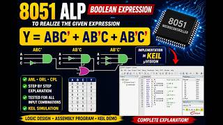 8051 ALP for Digital Logic Expression with Keil Simulation