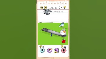 Tom the cat wants to fly Brain test level 103 solution - tom weighs less