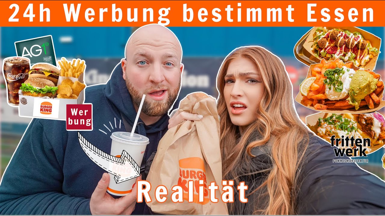 24h WERBUNG bestimmt unser Essen 😱 (war das lecker?)