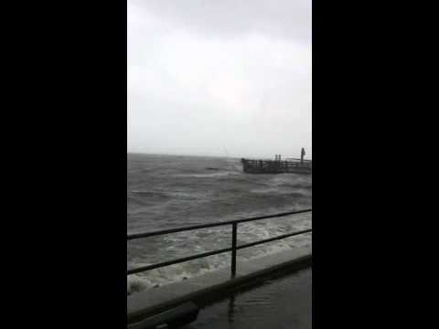 Heavy Waves from Irene in Duxbury