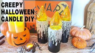 DIY Spooky Halloween Candles... NO batteries or flames!