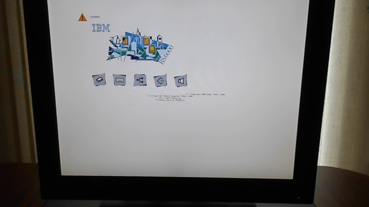 IBM RS/6000 43p 7043-150 - Initial Power On and AIX Boot - YouTube