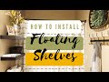 How to install floating shelves in bathroom revamp