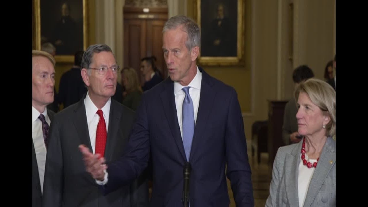 Senate Majority Leader John Thune downplays talks of rift with House Speaker Mike Johnson