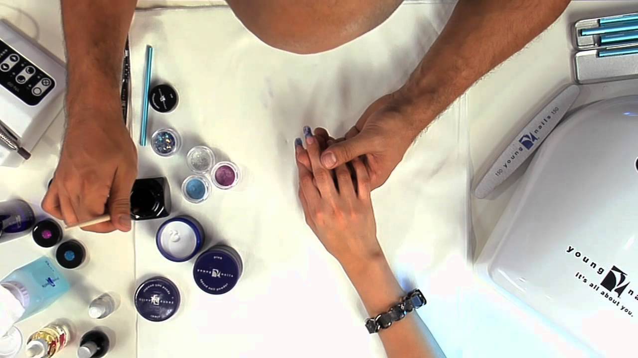 young nails airbrush Mylar Glitter Designs, Part 3 of 3: The art of Finishing - Acrylic Nails