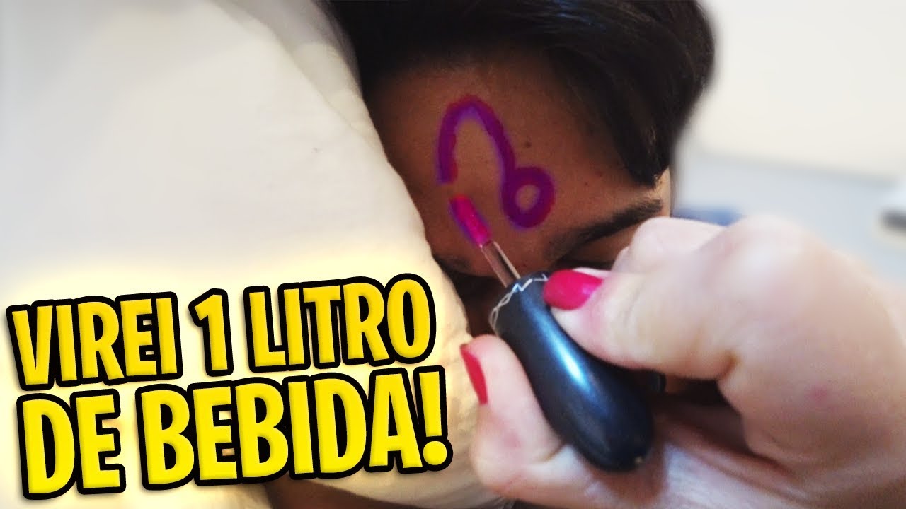 VIREI 1 LITRO DE BEBIDA SOZINHO E ELA ME PINTOU ENQUANTO EU DORMIA!!!