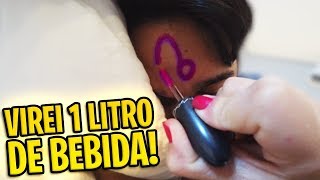 VIREI 1 LITRO DE BEBIDA SOZINHO E ELA ME PINTOU ENQUANTO EU DORMIA!!!