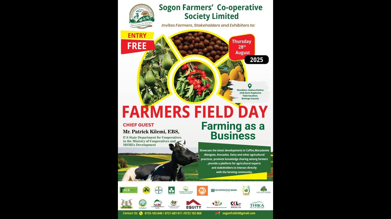 🔴 LIVE :FARMERS' FIELD DAY  SOGON FARMERS' CO-OPERATIVE SOCIETY LIMITED