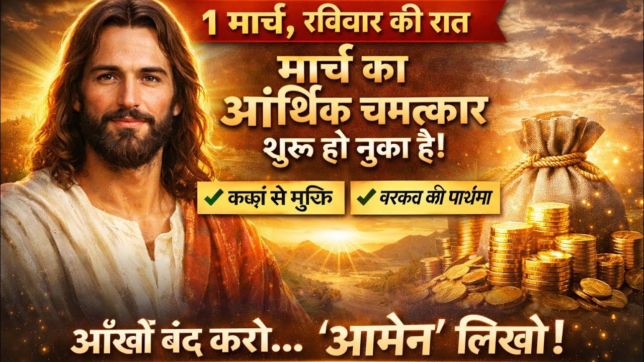 अभी सुनो! १ मार्च रविवार की रात यीशु बोल रहे हैं | आर्थिक चमत्कार और कर्ज़ से मुक्ति