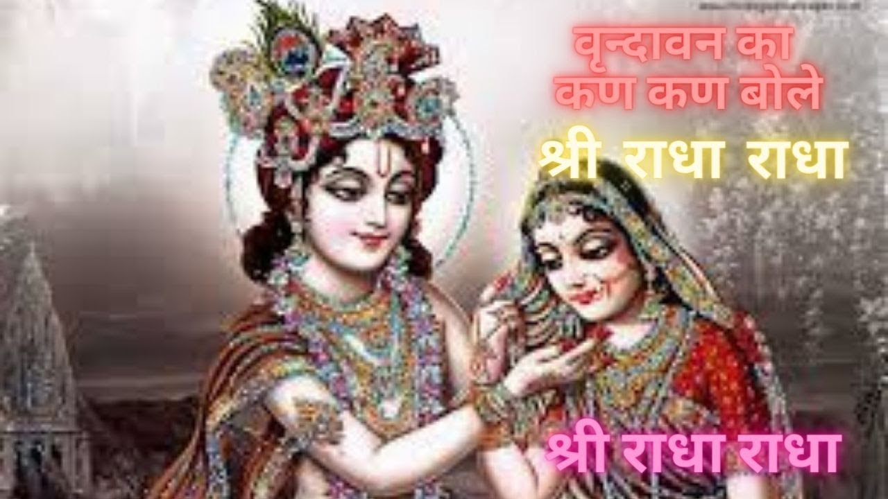 Every particle of Vrindavan said Shri Radha Radha Vrindavans voice said Shri Radha Radha Radheradhe