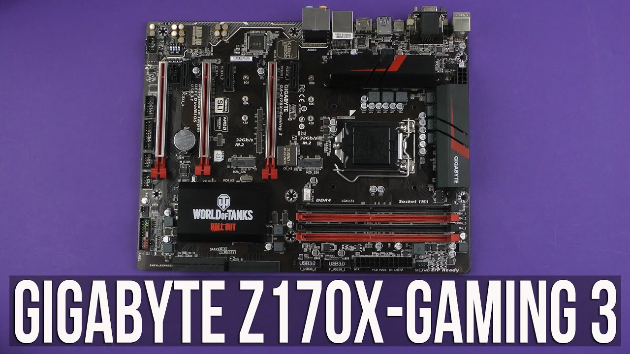 Распаковка Gigabyte GA-Z170X-Gaming 3