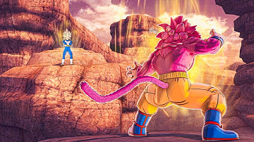 Dragon Ball Xenoverse 2 - SSJ4 Goku (Daima) & SSJ3 Vegeta Gameplay & All DLC 19 Skills (4K 60FPS)