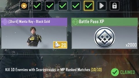 Call Of Duty Mobile Kill 10 Enemies with Scorestreaks in MP Ranked Matches Task Complete