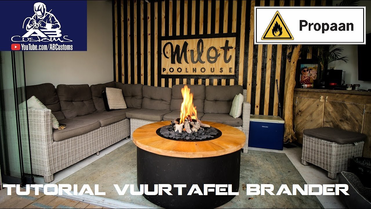 Kleren Wijzigingen van Rood Tutorial vuurtafel en barbecue branders maken. DIY propane firepit - YouTube