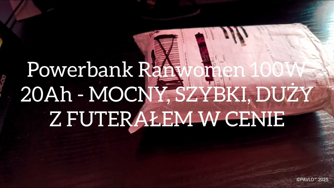 Powerbank 100W 20Ah - MOCNY, SZYBKI, DUŻY Z FUTERAŁEM W CENIE