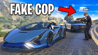 Stealing Supercars As FAKE COP In GTA 5 RP..