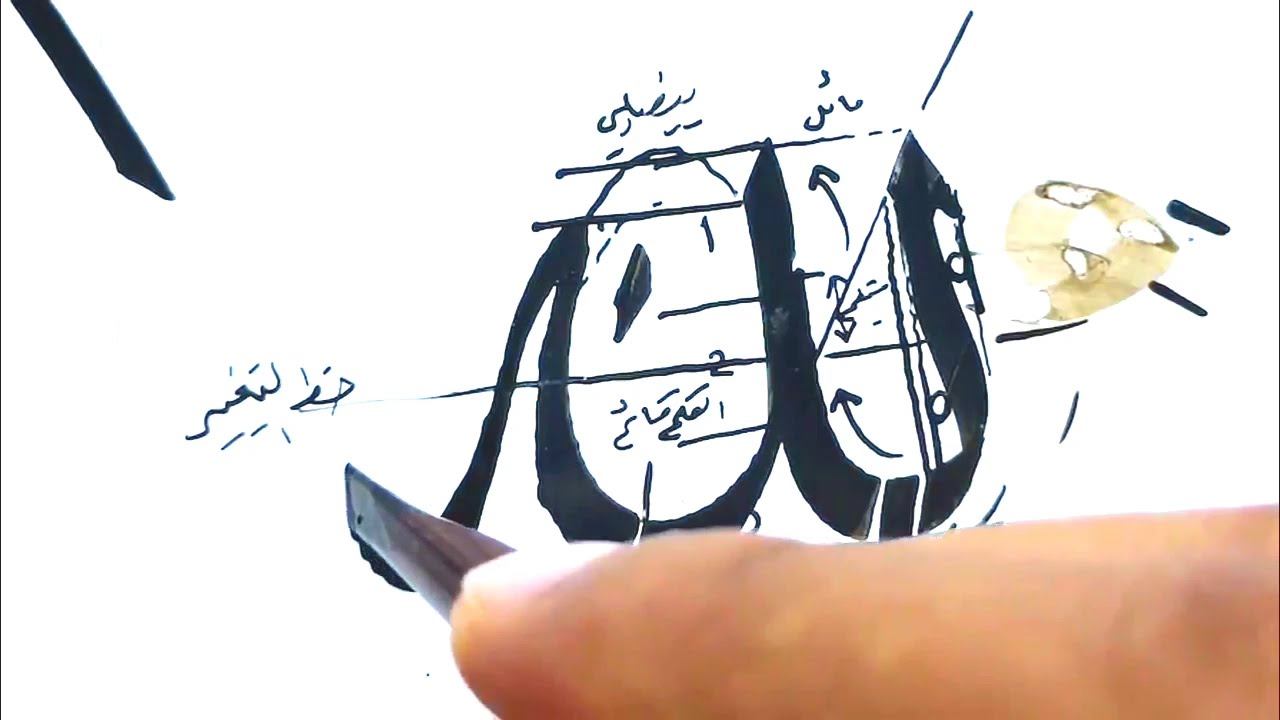 شرح لفظ الجلالة بخط الثلث | الاستاذ زكي الهاشمي ( الله ) الثلث الجلي | زكي الهاشمي zaki alhashimi