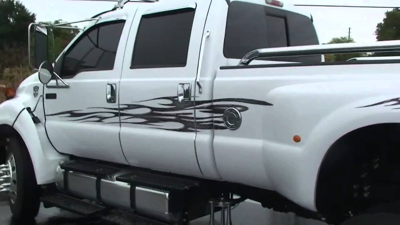 NICE BIG HUGE DIESEL FORD 6 WHEELED REDNECK PICKUP TRUCK - YouTube