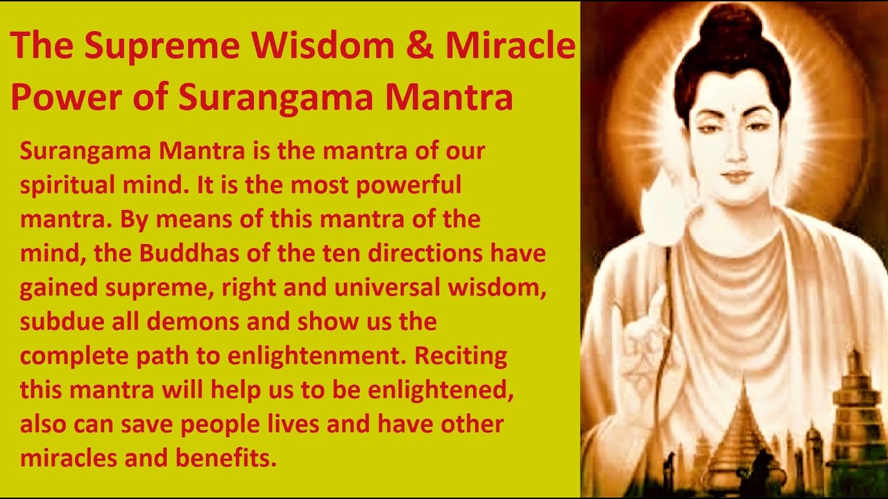 The Supreme Wisdom and Miracle Power of The Surangama Mantra (Surangama ...