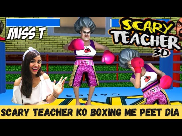 SCARY TEACHER 3D GamePlay (BOXING MATCH me PEET dia) class=