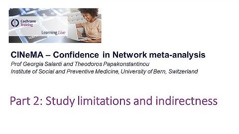 CINeMA framework: Study limitations and indirectness