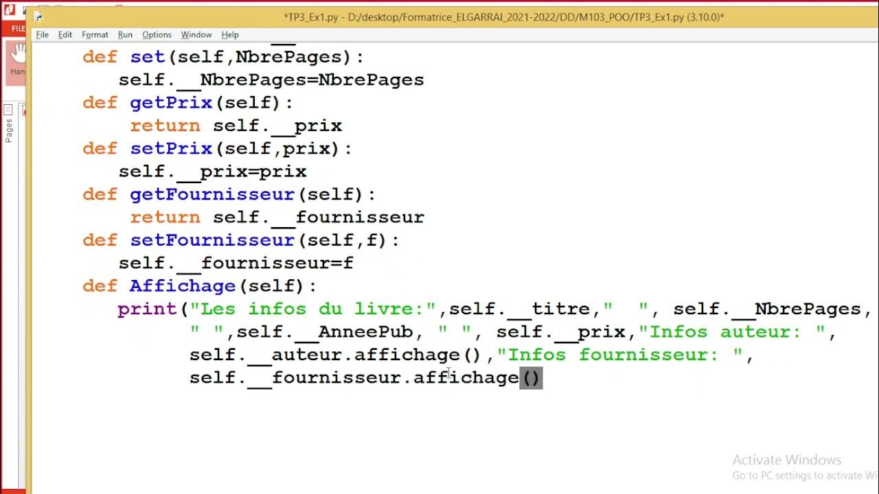 POO en python : TP4 - Attribut de classe - YouTube