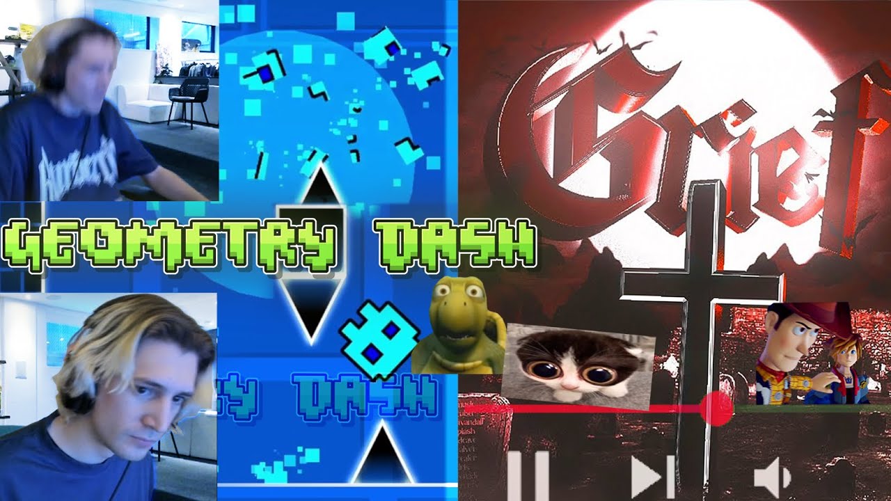 xQc Does Everything Geometry Dash + Top 1 Reactions  |  GD 2.2