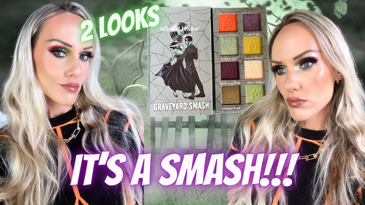 WICKED WIDOW BEAUTY GRAVEYARD SMASH Palette 💀 2 Looks 💀 Swatches 💀 Review
