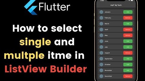 How to select item in List View Builder in Hindi/Urdu || Flutter Tutorials