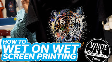 How to Print Wet on Wet M&R Cobra | Screen Printing Tutorial | White Ink Wednesday