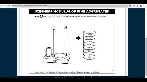 4  Demo video for virtual lab  Sieve Analysis of Fine Aggregate