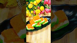 Tricolour sweets | Republic day special | Tricolor Recipe| Easy Recipe | Nariyal Barfi shortsviral