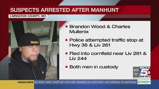 Two men in custody after manhunt near Chillicothe