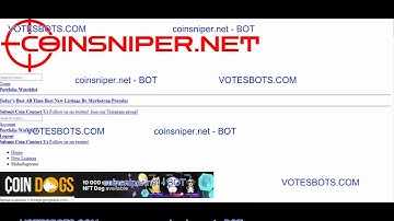 Buy coinsniper.net votes BOT. Buy votes for coinsniper.net . UpVotes Bot for https://coinsniper.net/