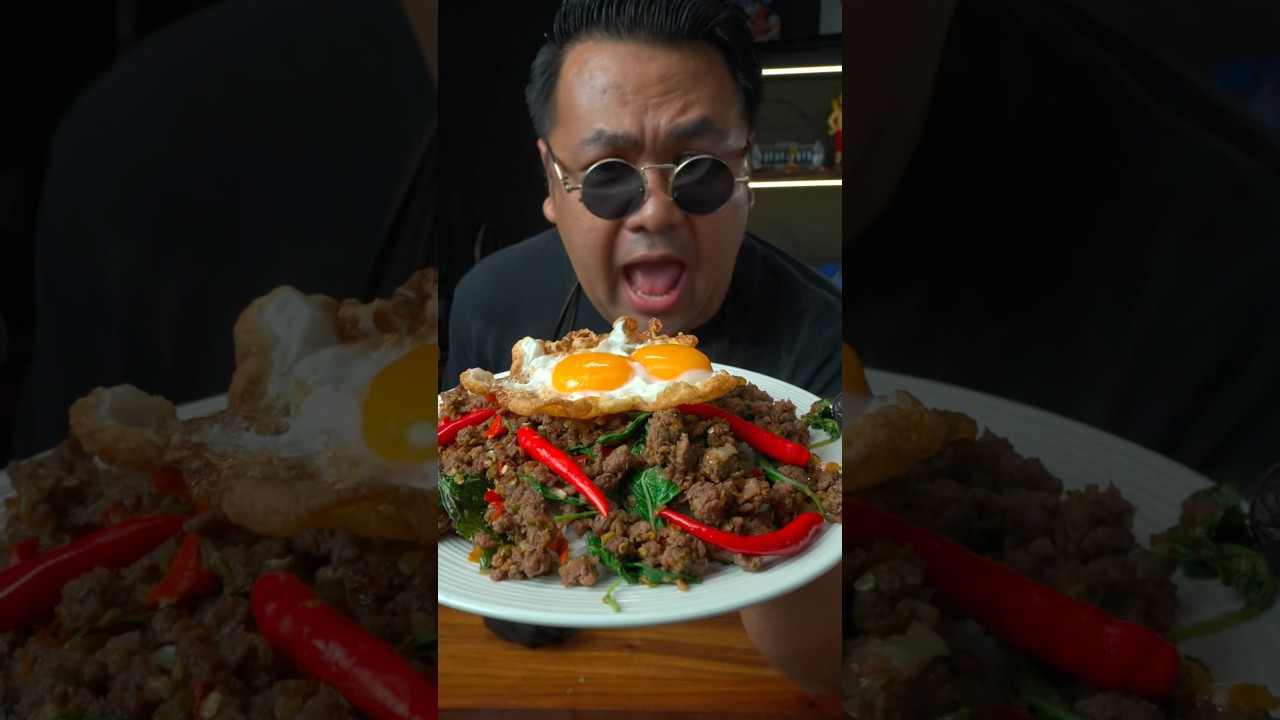 BEEF 🥩 Pad ka pao #cooking #shorts