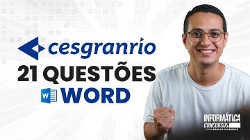 Questões Word | Banca CESGRANRIO | Informática para concursos com professor Danilo Vilanova #opior