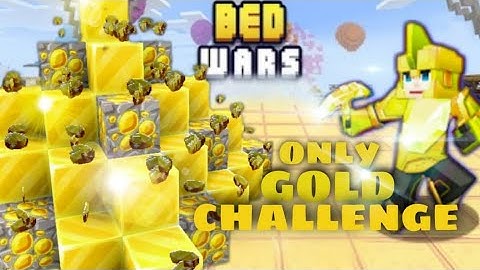 only GOLD challenge in bed wars blockman go!!!