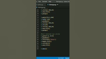 Sharingan output in turtle python #coding #programming #python #shorts