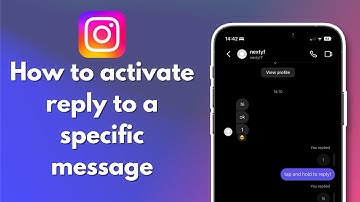 How to activate reply to a specific message in instagram 2024