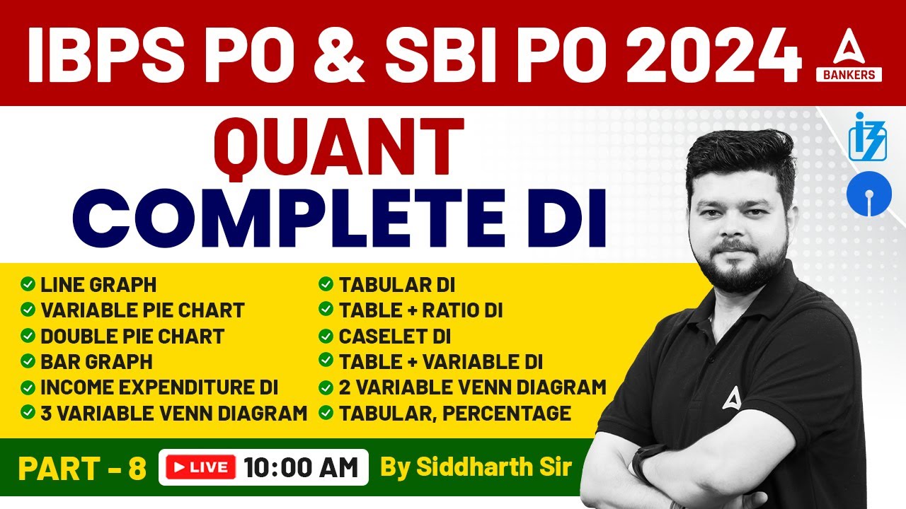 IBPS PO & SBI PO 2024 | COMPLETE DI IN ONE VIDEO PART 8 | QUANTS BY ...