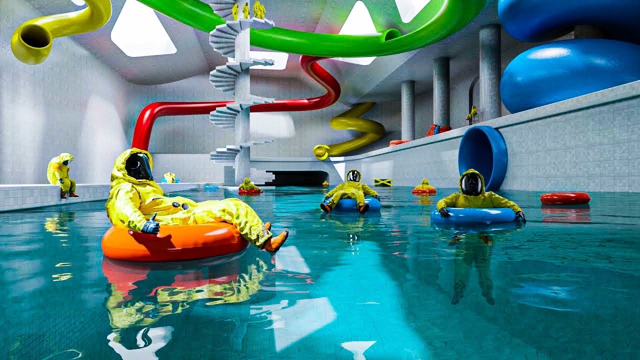 한번 들어가면 절대 나올 수 없는 수영장에 만들어진 기괴한 꿈의 워터파크 (병맛)
