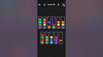 Level 418 of Ball Sort Color Water Puzzle