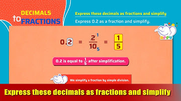 G4 -M26-Ex2 - Express these decimals as fractions and simplify | Appu Series | Grade 4 Math Learning