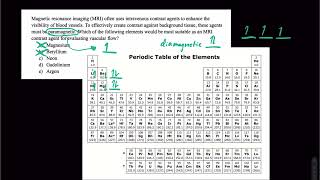 Paramagnetic and Diamagnetic Elements | MCAT Practice Question