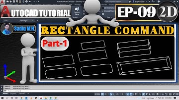 #9-AutoCad Tutorial Rectangle Command Part 1